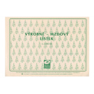 Výrobně mzdový lístek - A4