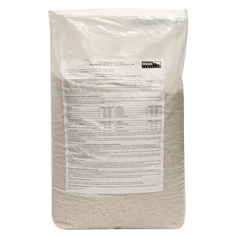 Sůl draselná granulovaná - 25 kg